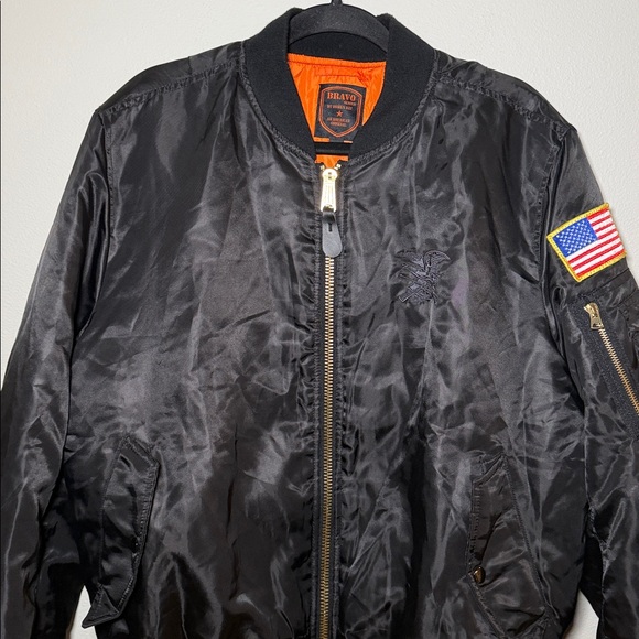 Bravo Black Embellished Bomber Jacket - Picture 2 of 4